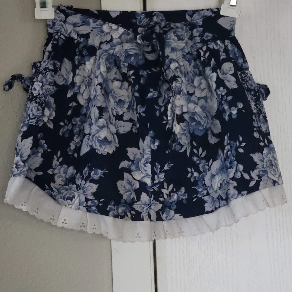 Rumiko Blue Floral Toddler Skirt